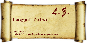 Lengyel Zolna névjegykártya